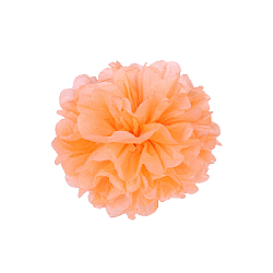 Помпон из бумаги 20 см светло-оранжевый