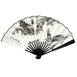 Веер 33х60см с рисунком, №8